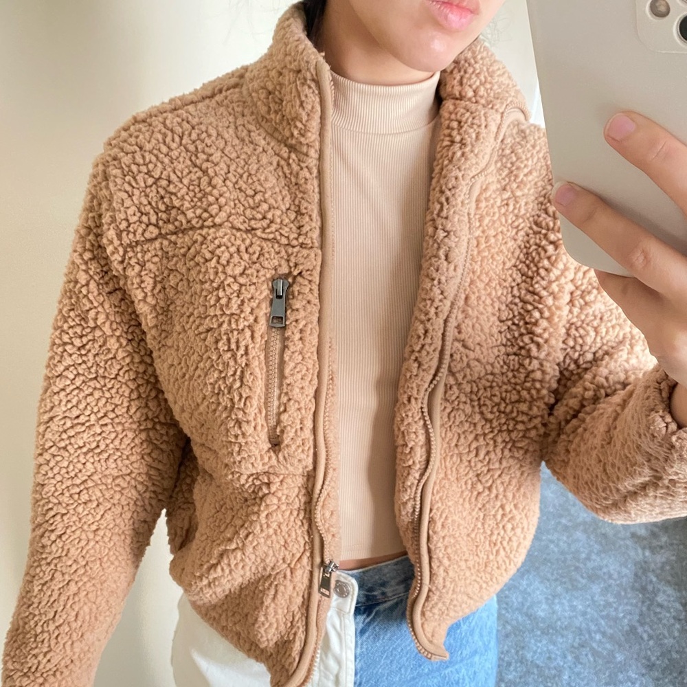 Sherpa cropped jacket